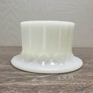 Vintage Sam Berger Milk Glass Wine Bottle Holder 1969 Candle Dish